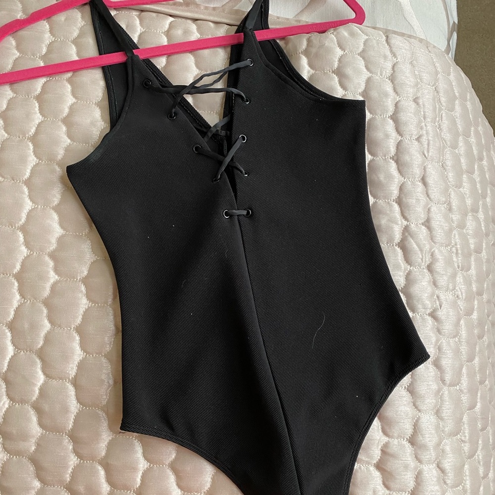 Lace Up Corset Bodysuit